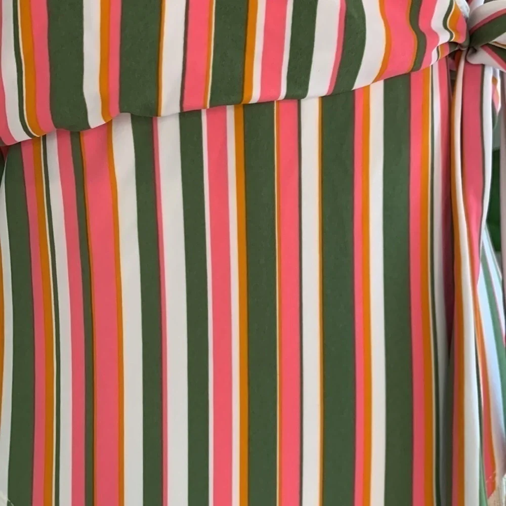 One piece size medium boutique brand striped swimsuit